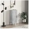 vidaXL Buffet Gris béton 34,5x34x90 cm Bois d'ingénierie