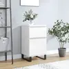 vidaXL Buffet blanc brillant 40x35x70 cm bois d'ingénierie