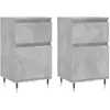 vidaXL Buffets 2 pcs gris béton 40x35x70 cm bois d'ingénierie