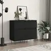 vidaXL Buffets 2 pcs noir 40x35x70 cm bois d’ingénierie