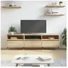 vidaXL Vidaxl Meuble Tv Chêne Sonoma 150x30x44,5 Cm Bois D'ingénierie