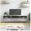 vidaXL Meuble TV gris béton 150x30x44,5 cm bois d'ingénierie