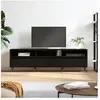vidaXL Meuble TV noir 150x30x44,5 cm bois d'ingénierie