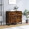 vidaXL Buffets 2 pcs chêne fumé 40x35x70 cm bois d'ingénierie