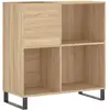 vidaXL Armoire à disques chêne sonoma 84,5x38x89 cm bois d'ingénierie