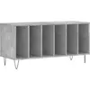 vidaXL Armoire à disques gris béton 100x38x48 cm bois d'ingénierie