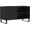 vidaXL Armoire à disques noir 85x38x48 cm bois d'ingénierie
