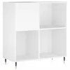 vidaXL Armoire à disques blanc 84,5x38x89 cm bois d'ingénierie