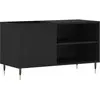 vidaXL Armoire à disques noir 85x38x48 cm bois d'ingénierie