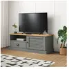 vidaXL Meuble TV VIGO gris 106x40x40 cm bois massif de pin