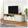 vidaXL Meuble TV VIGO blanc 156x40x40 cm bois massif de pin
