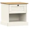 vidaXL Table de chevet VIGO blanc 42x35x42 cm bois de pin massif