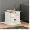 vidaXL Table de chevet VIGO blanc 42x35x42 cm bois de pin massif