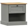 Vidaxl - Table de chevet vigo gris 42x35x40 cm bois de pin massif Gris