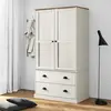 vidaXL Garde-robe VIGO blanc 90x55x176 cm bois massif de pin