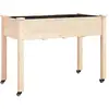 vidaXL Jardinière sur roues avec doublure 118x59x80 cm bois de sapin