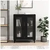 vidaXL Buffet noir 69,5x34x90 cm bois d'ingénierie