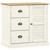 vidaXL Buffet avec tiroirs VIGO 78x40x75 cm blanc bois massif de pin