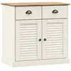 vidaXL Buffet avec tiroirs VIGO 78x40x75 cm blanc bois massif de pin