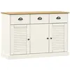 vidaXL Buffet avec tiroirs VIGO 113x40x75 cm blanc bois massif de pin