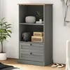 vidaXL Bibliothèque VIGO gris 60x35x114,5 cm bois massif de pin