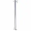 vidaXL Colonne à eau de jardin 100 cm acier inoxydable rond