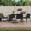 vidaXL Ensemble à manger de jardin 5 pcs coussins résine tressée acier