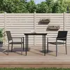 vidaXL Ensemble à manger de jardin 3 pcs résine tressée acier