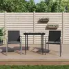 vidaXL Ensemble à manger de jardin 3 pcs coussins résine tressée acier