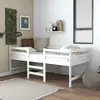 vidaXL Cadre de lit Blanc 90x200 cm Bois de pin massif