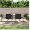 vidaXL Chaises de jardin avec coussins lot de 6 noir 56x59x84 cm rotin