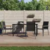 vidaXL Ensemble à manger de jardin 5 pcs noir textilène et acier