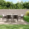 vidaXL Chaises de jardin et coussins lot de 6 marron 54x61x83 cm rotin