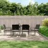 vidaXL Chaises de jardin et coussins lot de 6 noir 54x62,5x89 cm rotin