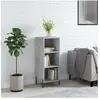 vidaXL Buffet gris béton 34,5x32,5x90 cm bois d'ingénierie