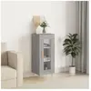 vidaXL Buffet Sonoma gris 34,5x34x90 cm Bois d'ingénierie