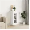 vidaXL Buffet blanc 34,5x34x90 cm bois d'ingénierie