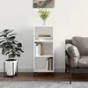 vidaXL Buffet blanc brillant 34,5x32,5x90 cm bois d'ingénierie