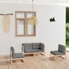 vidaXL Buffet chêne fumé 34,5x32,5x90 cm bois d'ingénierie