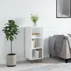 vidaXL Buffet blanc brillant 34,5x32,5x90 cm bois d'ingénierie