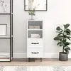vidaXL Buffet blanc 34,5x34x90 cm bois d'ingénierie