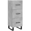 vidaXL Buffet Gris béton 34,5x34x90 cm Bois d'ingénierie