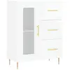 vidaXL Buffet Blanc brillant 69,5x34x90 cm Bois d'ingénierie
