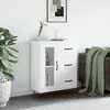 vidaXL Buffet Blanc brillant 69,5x34x90 cm Bois d'ingénierie