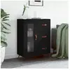 vidaXL Buffet noir 69,5x34x90 cm bois d'ingénierie