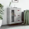 vidaXL Buffet gris béton 69,5x34x90 cm bois d'ingénierie