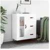 vidaXL Buffet blanc 69,5x34x90 cm bois d'ingénierie