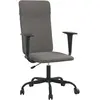 vidaXL Chaise de bureau réglable en hauteur gris foncé tissu
