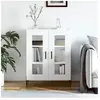 vidaXL Buffet blanc 69,5x34x90 cm bois d'ingénierie