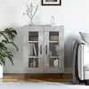 vidaXL Buffet gris béton 69,5x34x90 cm bois d'ingénierie